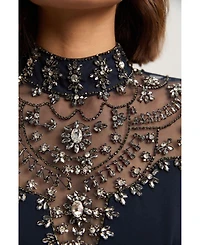 Karen Millen Women's Crystal Embellished Maxi Dress