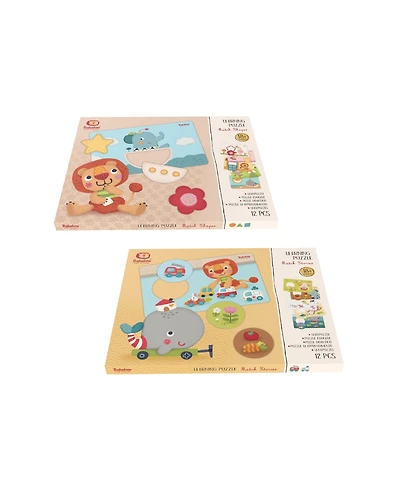 Bababoo and friends Match Shapes & Stories Learning Puzzle Set