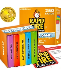 Quokka Kids Conversation Cards Game – Icebreaker Questions for Ages 8-12, Family and Party Card Social Skills Interaction