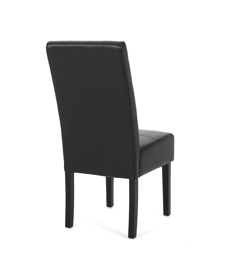 Streamdale Furniture Upholstered Armless Dining Chairs with T-Stitch Design