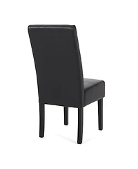 Streamdale Furniture Upholstered Armless Dining Chairs with T-Stitch Design