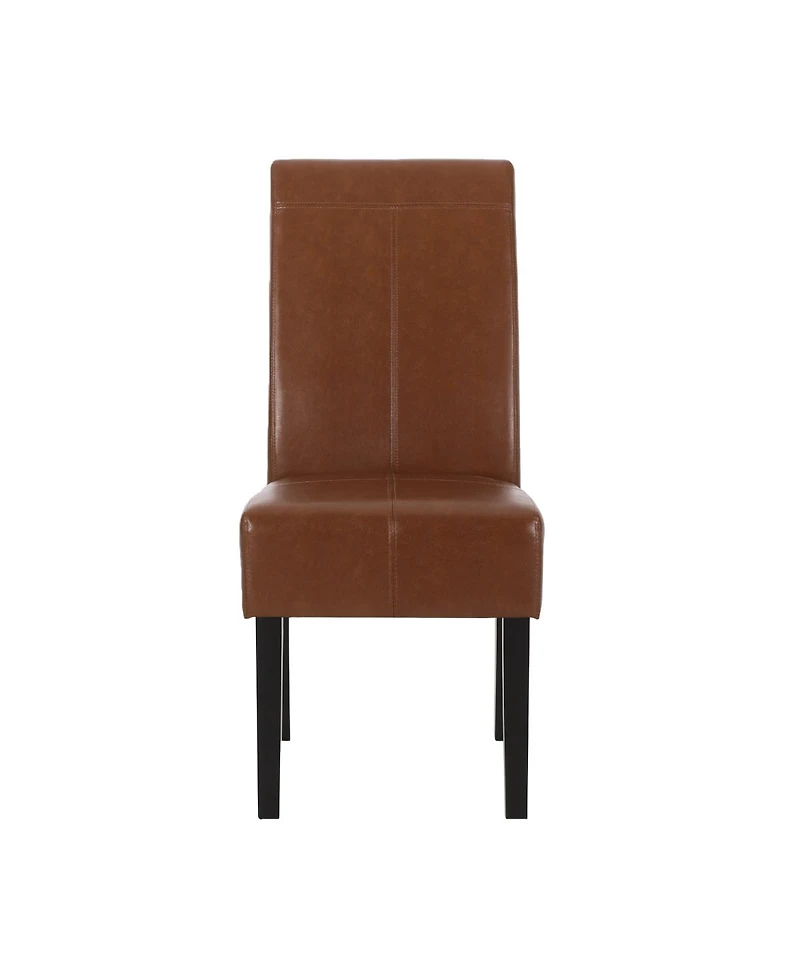 Streamdale Furniture Upholstered Armless Dining Chairs with T-Stitch Design