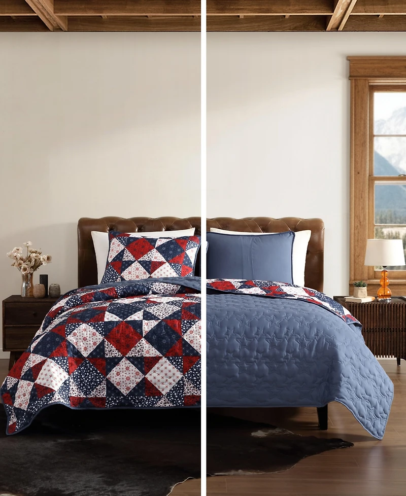 Wrangler Rodeo Patchwork Reversible 3-Pc. Quilt Set