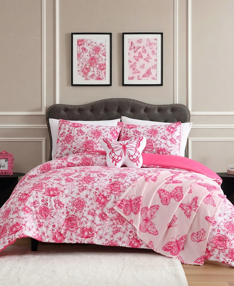 Betsey Johnson Sketch Toile Microfiber 5-Pc. Comforter Set, King