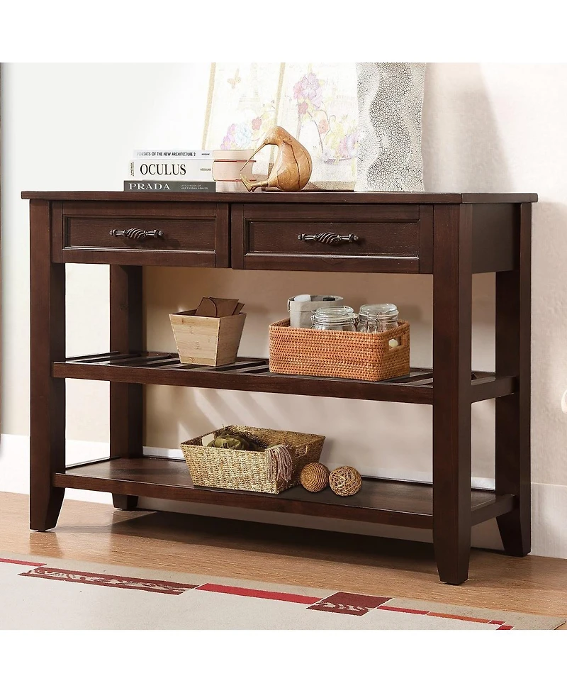 Streamdale Furniture Mid-Century Style Sideboard Buffet with Large Storage Space