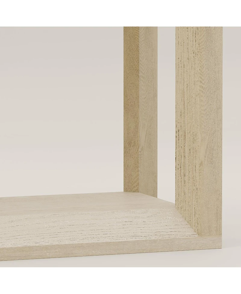 Streamdale Furniture 60" Rectangular Solid Wood Veneer Console Table, Wide Sofa Table, Oak Wash