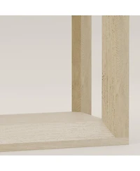 Streamdale Furniture 60" Rectangular Solid Wood Veneer Console Table, Wide Sofa Table, Oak Wash