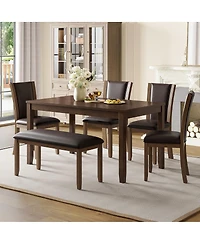 Streamdale Furniture Streamdale Wooden Dining Chairs Set of 4 with Padded Seat