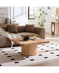 Streamdale Furniture Square Coffee Table, Modern Design for Living Room Use