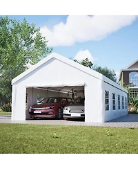 Streamdale Furniture Carport Canopy 16x32 Heavy Duty Metal Carport Garage Outdoor Shelter