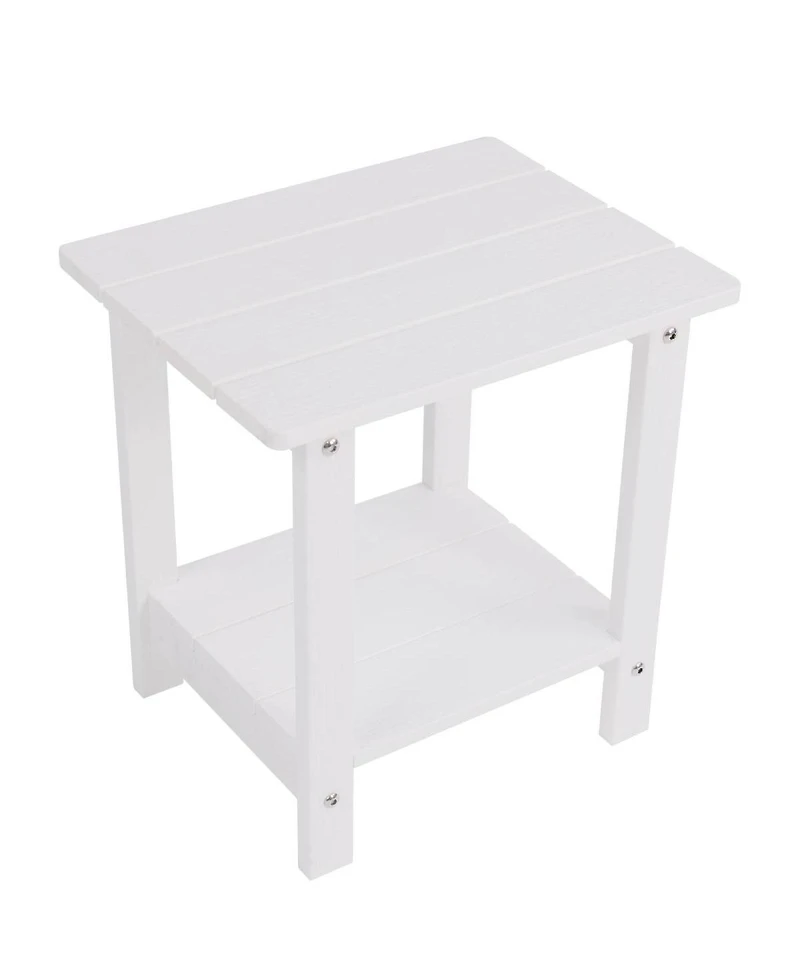 Streamdale Furniture Wooden-textured imitation wood side table, simple, rich texture, small tabletop, outdoor picnic