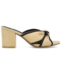 Mia Women's Hania Woven Raffia Slip-On Dress Sandals