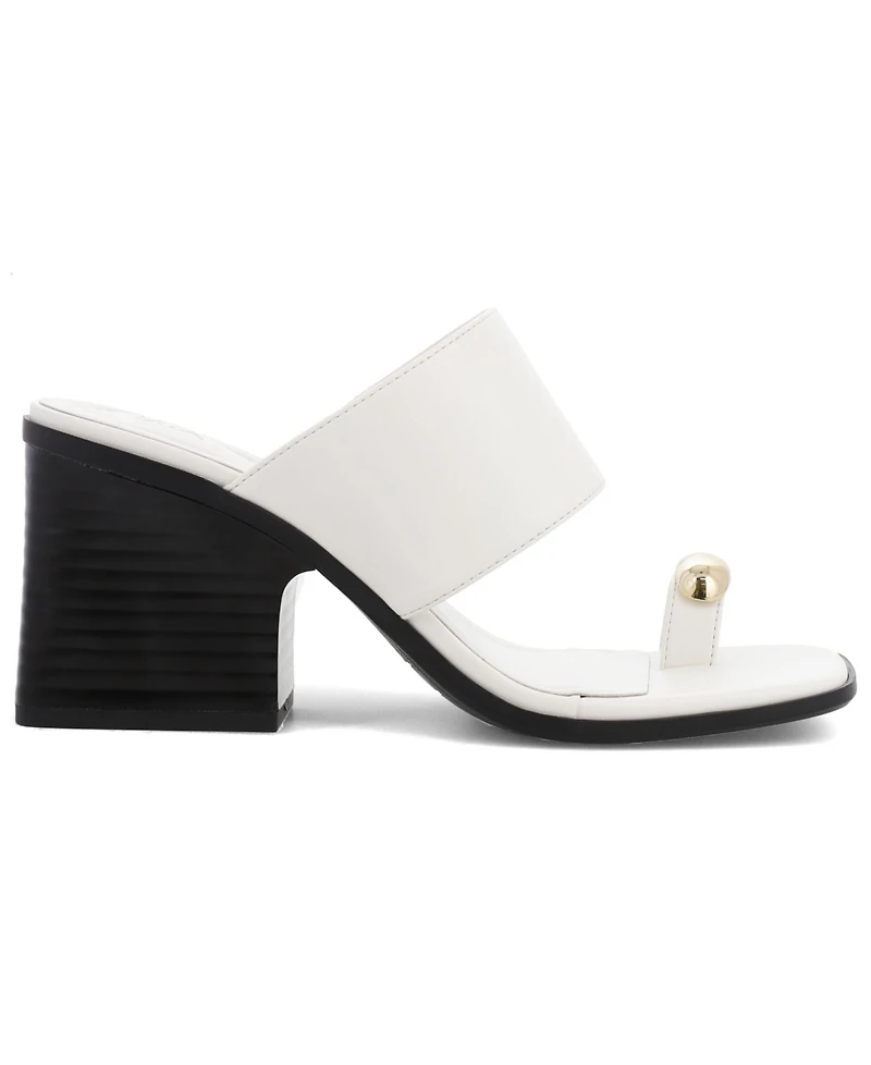 Mia Women's Fawn Block Heel Slip-On Dress Sandals