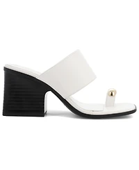 Mia Women's Fawn Block Heel Slip-On Dress Sandals