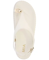 Mia Women's Leilah Slingback Buckle-Strap Round-Toe Thong Sandals
