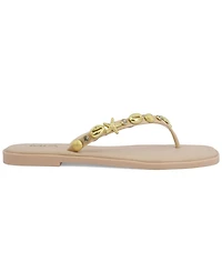 Mia Women's Tulah Nautical Charm Square Toe Flat Thong Sandals
