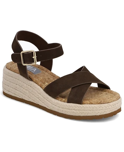 Mia Women's Nikky Round Toe Wedge Sandals