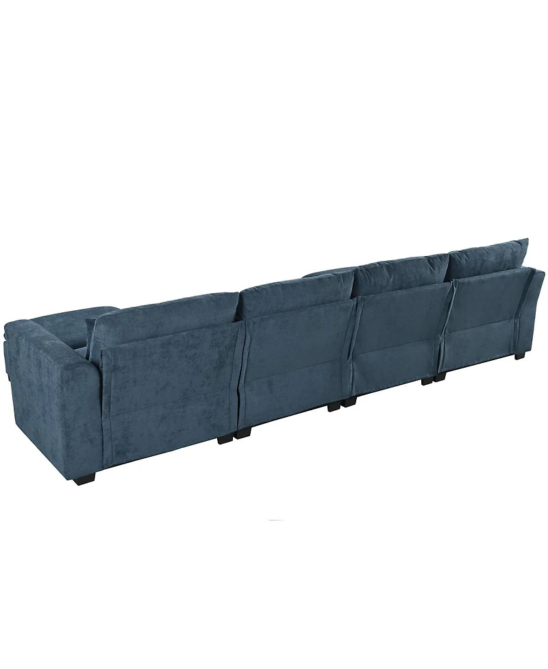 Streamdale Furniture U-shaped Modular Corner Sofa with Two Ottomans