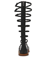 Steve Madden Women's Gladius Knee-High Strappy Flat Round Toe Gladiator Sandals