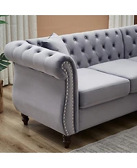 Streamdale Furniture 83.5" Oversized L-Shaped Sectional Sofa, 5-Seater Couch with 3 Pillows