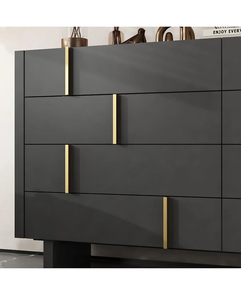 Homsee 71" Dresser with 8 Large Drawers, Bedroom Chest