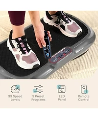 LifePro Vibration Plate – Whole Body Workout Fitness Platform with Loop Bands for Home Training & Exercise Routine