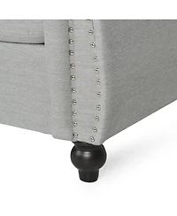 Streamdale Furniture Chesterfield Velvet Sofa with Button Tufting & Nailhead Accents