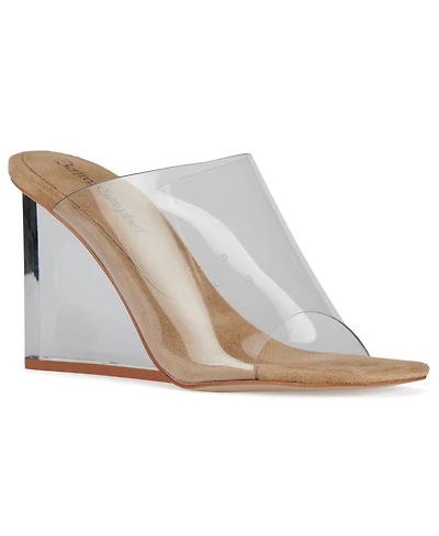 Jeffrey Campbell Women's Acetate Vinyl Wedge Heel Sandals