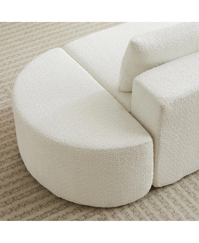 Streamdale Furniture Modular Chenille Sofa Set with 6 Pillows