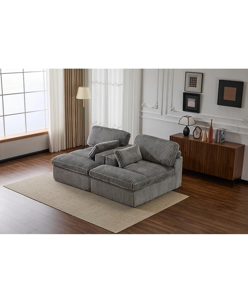 Streamdale Furniture Double Chaise Lounge Indoor, Oversized Upholstered Sleeper Cloud Couch
