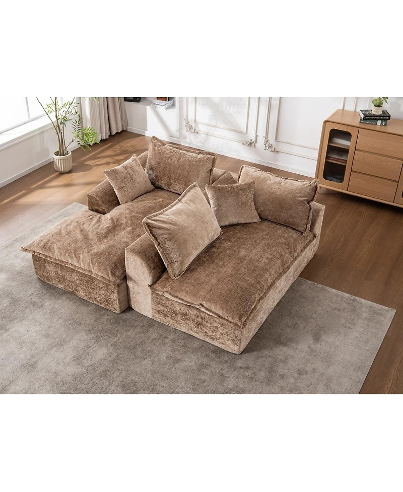 Streamdale Furniture 103" Cloud Sectional Couch with L-Shape Chaise, Modern Modular Sofa