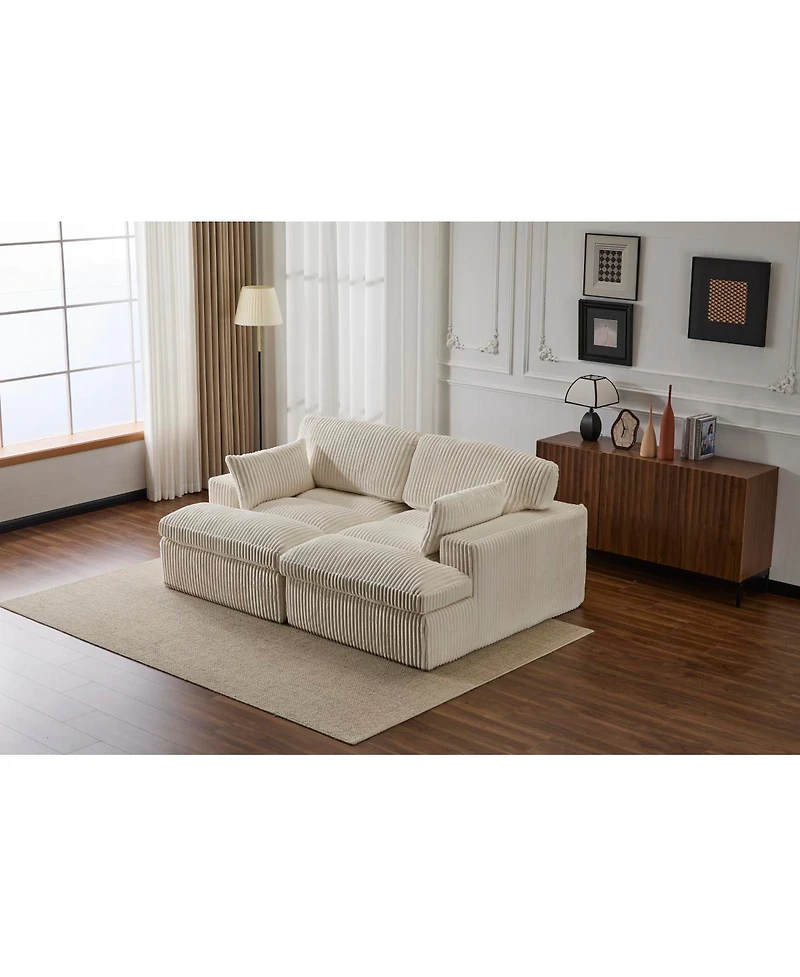 Streamdale Furniture Double Chaise Lounge Indoor, Oversized Upholstered Sleeper Cloud Couch