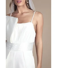 Coast Women's Strapless Bow Wide Leg Jumpsuit