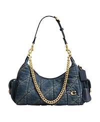 Coach Juliet Soft Quilted Denim Pocket Medium Shoulder Bag