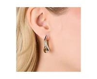 Little Sky Stone Ash Two Tone Hoops