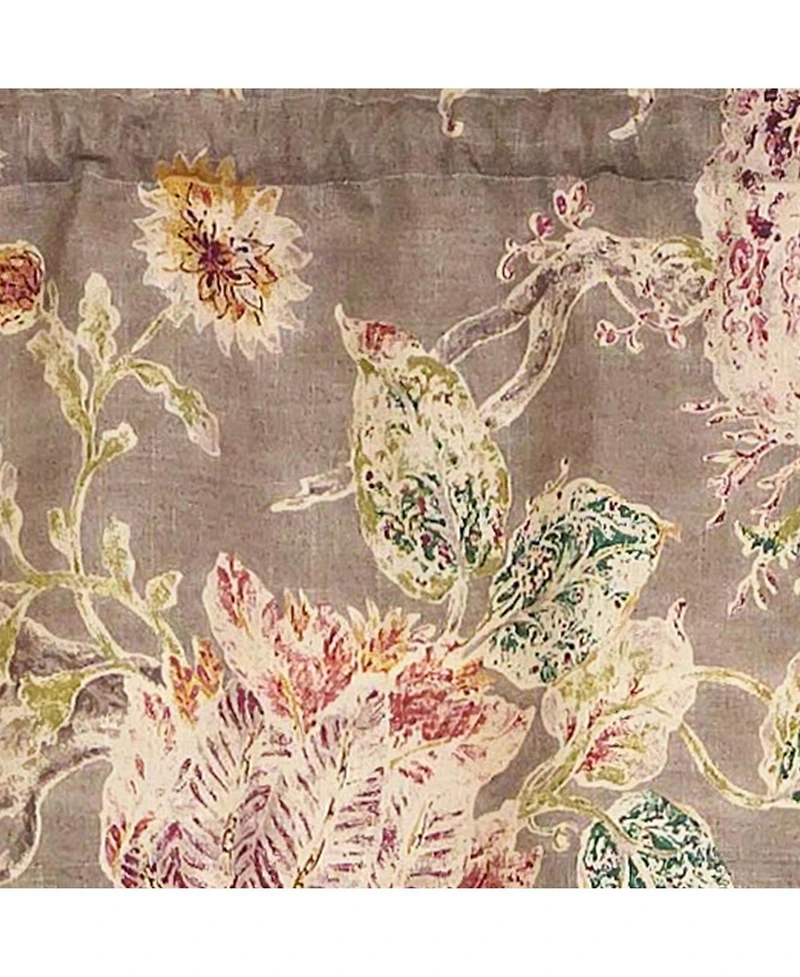 Rlf Home 100% Cotton High Quality Monte Cristo Tailored Window Valance with 1.5" Rod Pocket 50" W X 12" L Gray