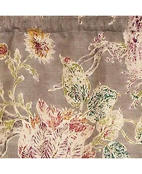 Rlf Home 100% Cotton High Quality Monte Cristo Tailored Window Valance with 1.5" Rod Pocket 50" W X 12" L Gray