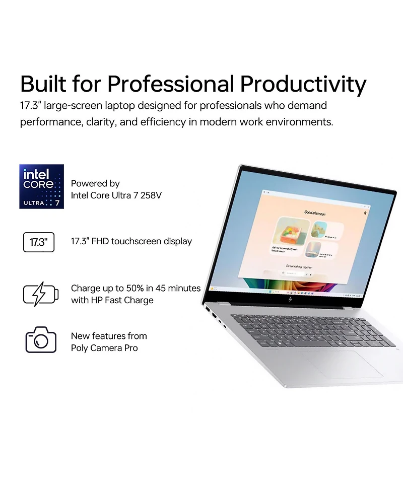 Hp OmniBook 7 17.3" Traditional Laptop Intel Core Ultra 7 32GB Ram Intel Arc 140V 1TB Ssd Storage Windows 11 Pro 60Hz