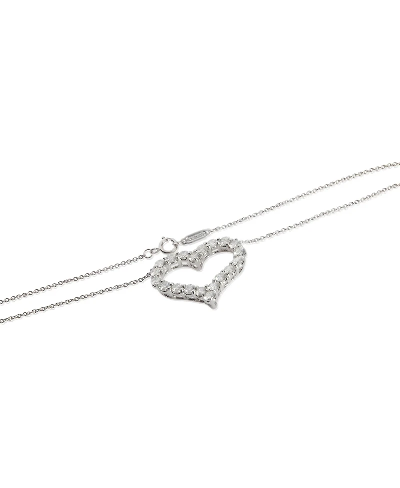 Pre-Owned Tiffany & Co Platinum Diamond Large Heart Pendant