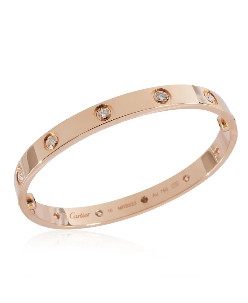 Pre-Owned Cartier Rose Gold Diamond Love Bracelet