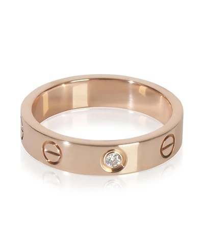 Pre-Owned Cartier Rose Gold Diamond Small Model Love Ring