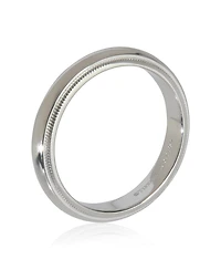 Pre-Owned Tiffany & Co Platinum Tiffany Together 4mm Milgrain Band
