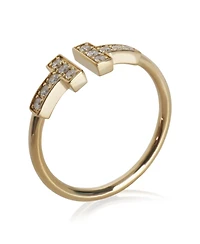 Pre-Owned Tiffany & Co Yellow Gold Diamond Tiffany T Wire Ring