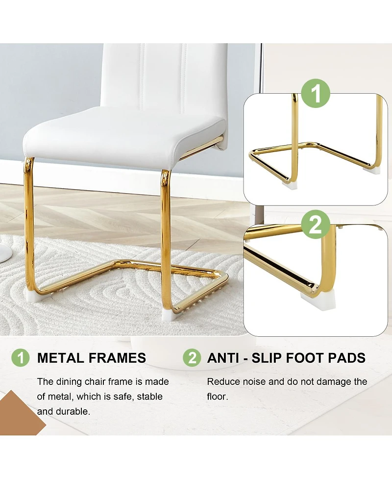 Streamdale Furniture 4-Pack Pu Upholstered Dining Chairs