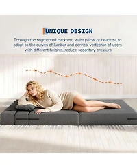 gaomon Folding Sofa Bed Convertible Sleeper Chair with Pillows, Corduroy Fabric, Floor Couch for Living Room