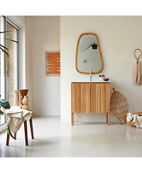 Tikamoon Teak and Ceramic Vanity Cabinet 80 cm Jill