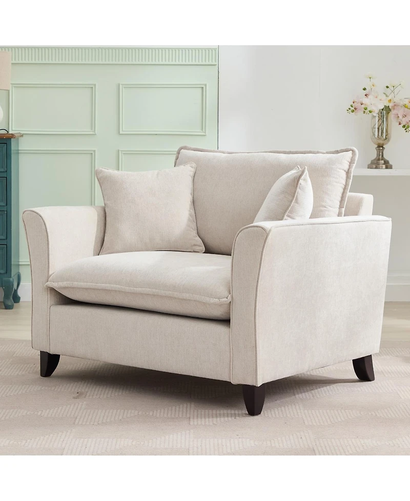 Streamdale Furniture Oversized Armchair, Comfy Chair and a Half Sofa with Pillow