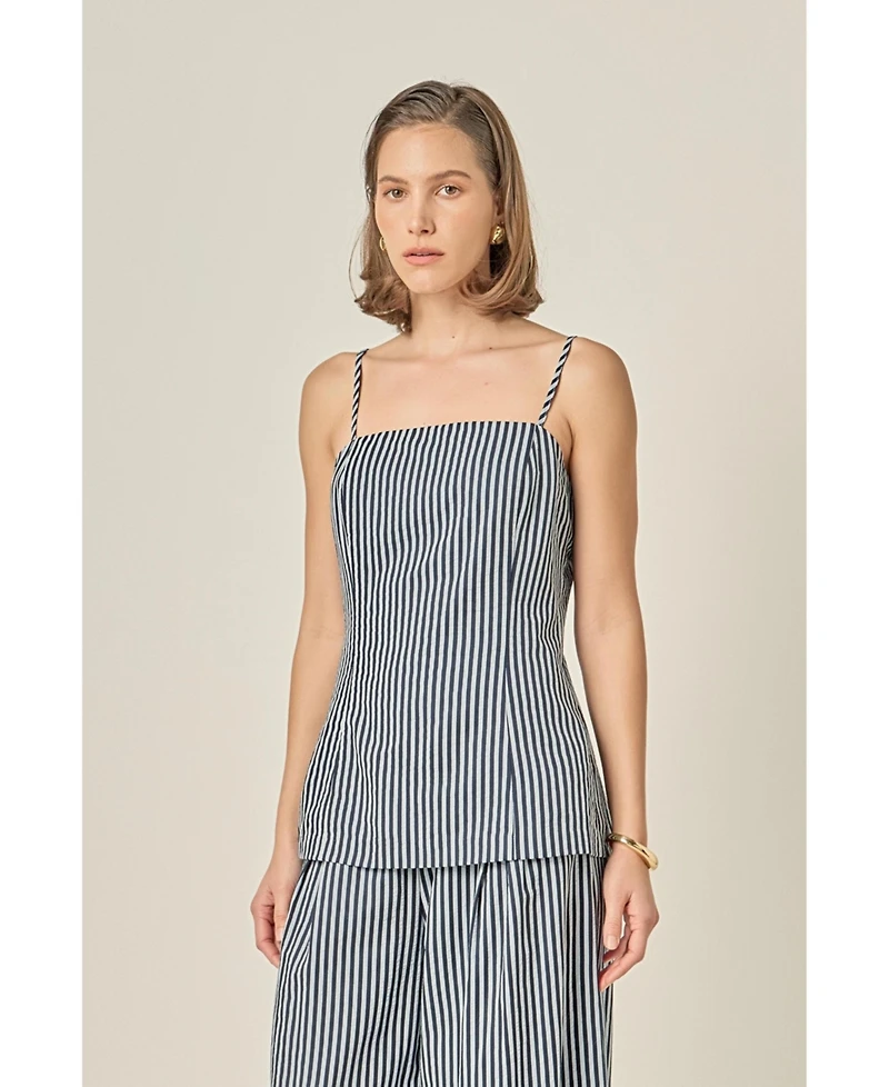 English Factory Women's Striped Long Top