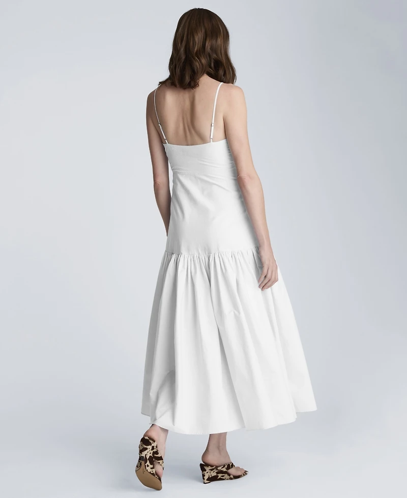 Kenneth Cole Women's Sweetheart Neck Bubble Flounce Midi Dress