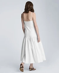 Kenneth Cole Women's Sweetheart Neck Bubble Flounce Midi Dress